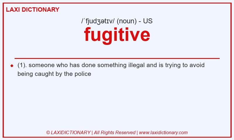 Definition fugitive in American English