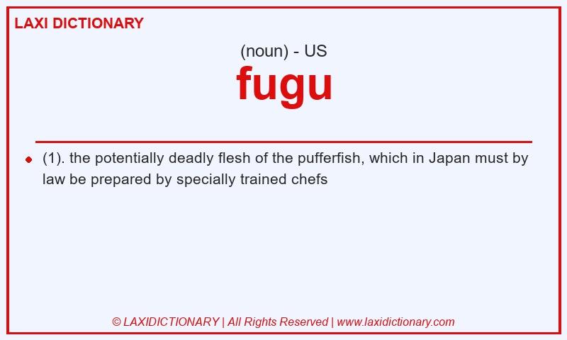 Definition fugu in American English