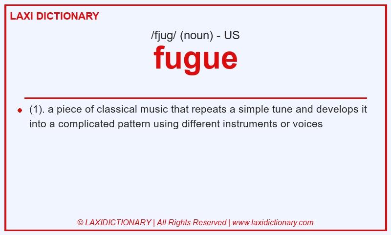 Definition fugue in American English