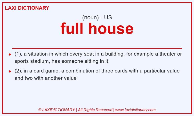 Definition full house in American English