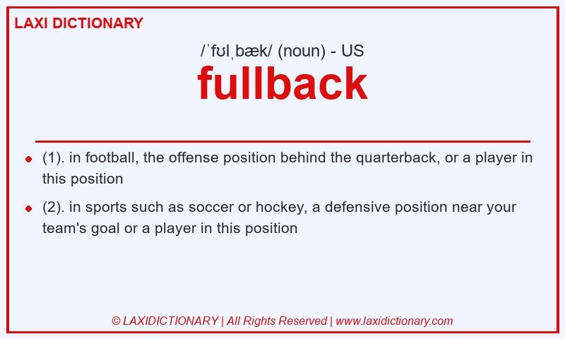 Definition fullback in American English