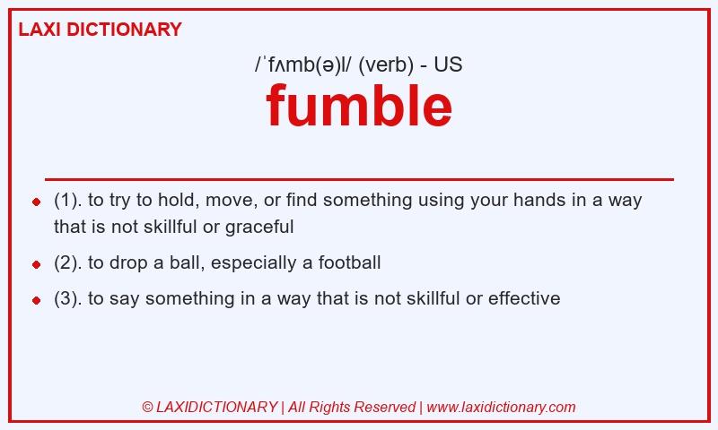 Definition fumble in American English