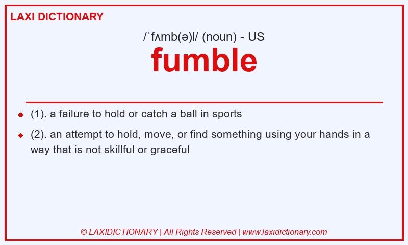 Definition fumble in American English
