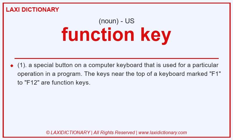 Definition function key in American English