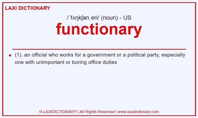 Definition functionary in American English