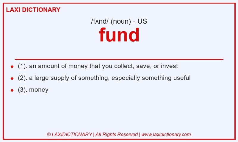 Definition fund in American English