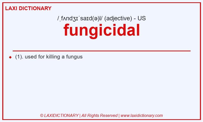 Definition fungicidal in American English