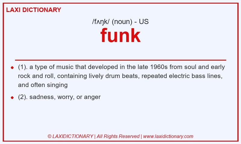 Definition funk in American English