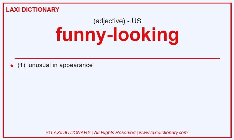 Definition funny-looking in American English
