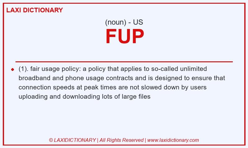 Definition FUP in American English