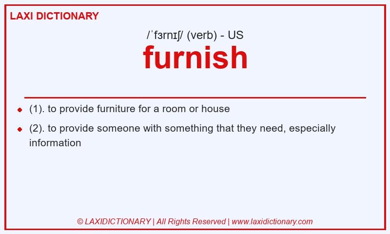 Definition furnish in American English