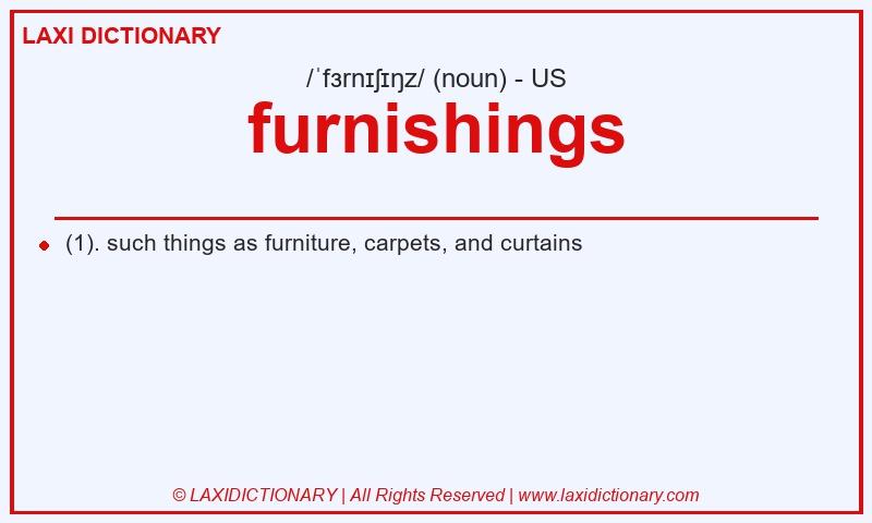 Definition furnishings in American English