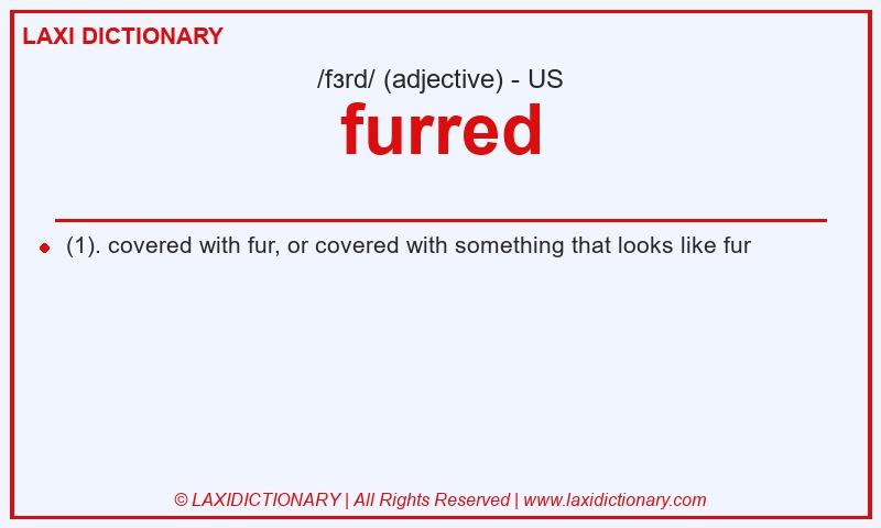 Definition furred in American English