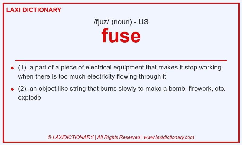 Definition fuse in American English
