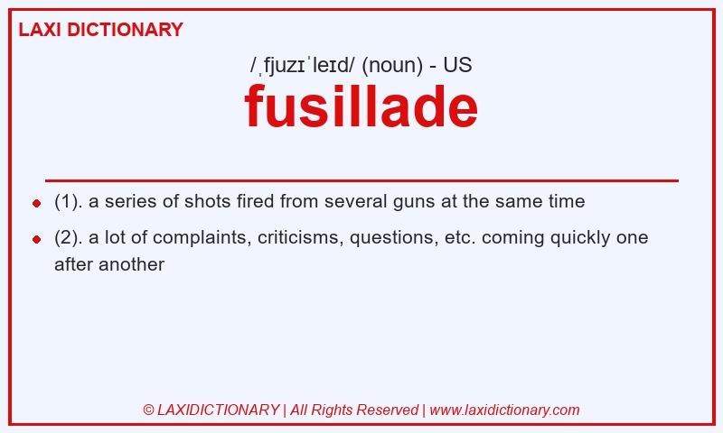 Definition fusillade in American English