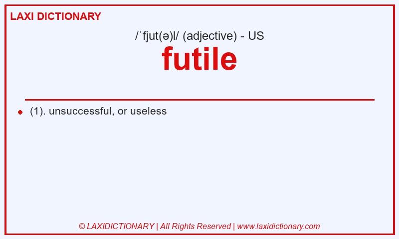 Definition futile in American English