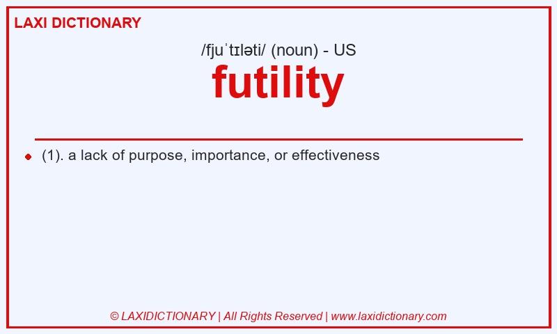 Definition futility in American English