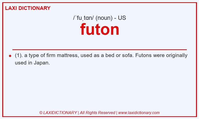 Definition futon in American English