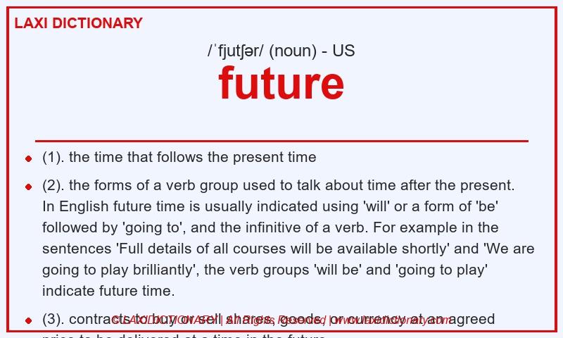Definition future in American English