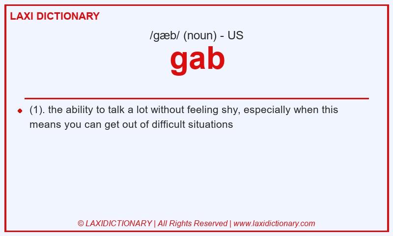 Definition gab in American English