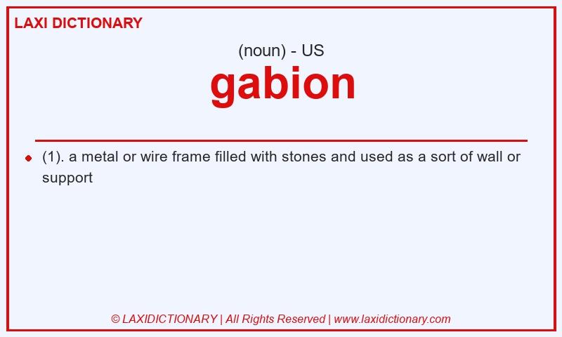 Definition gabion in American English