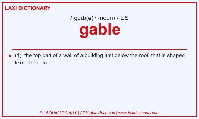 Definition gable in American English