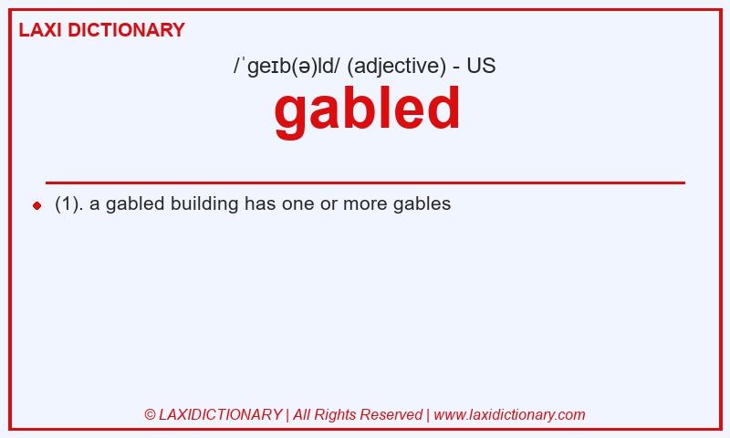 Definition gabled in American English