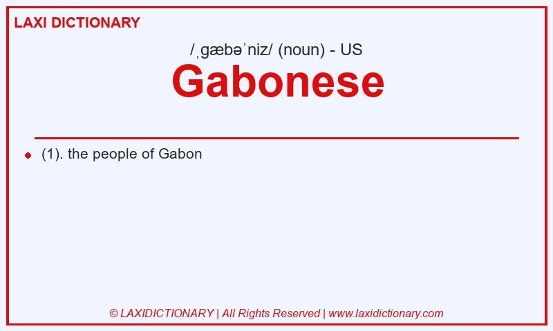 Definition Gabonese in American English