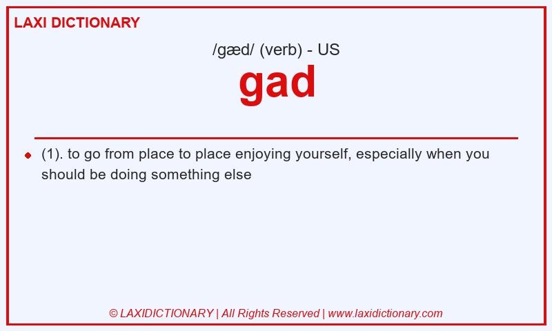 Definition gad in American English