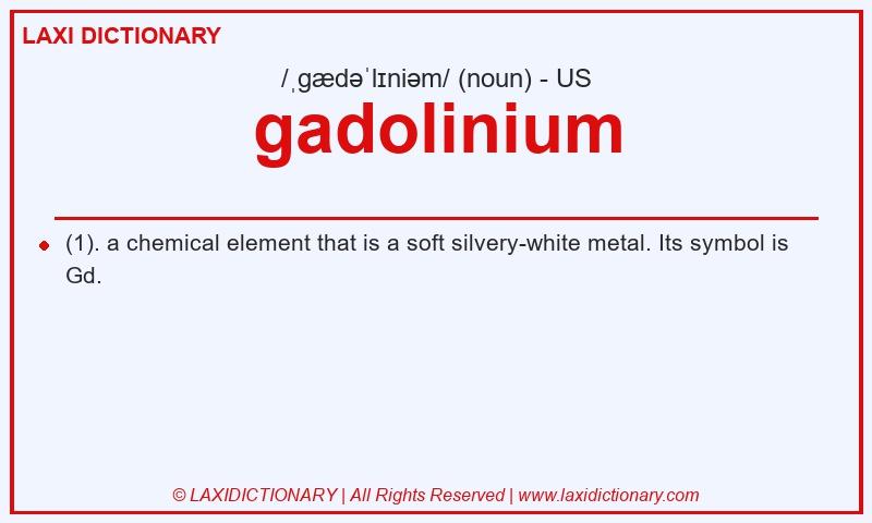 Definition gadolinium in American English
