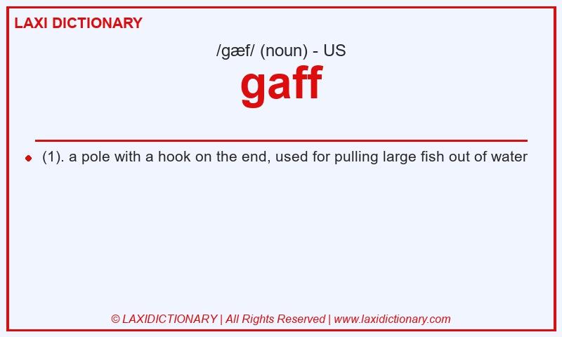 Definition gaff in American English