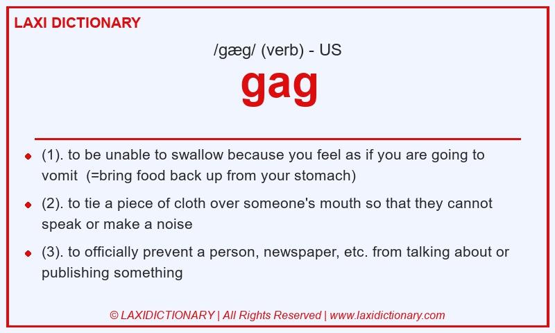 Definition gag in American English