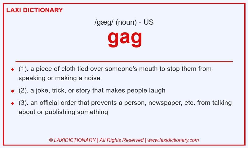 Definition gag in American English
