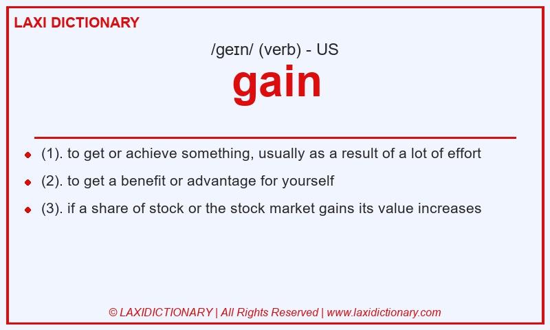 Definition gain in American English