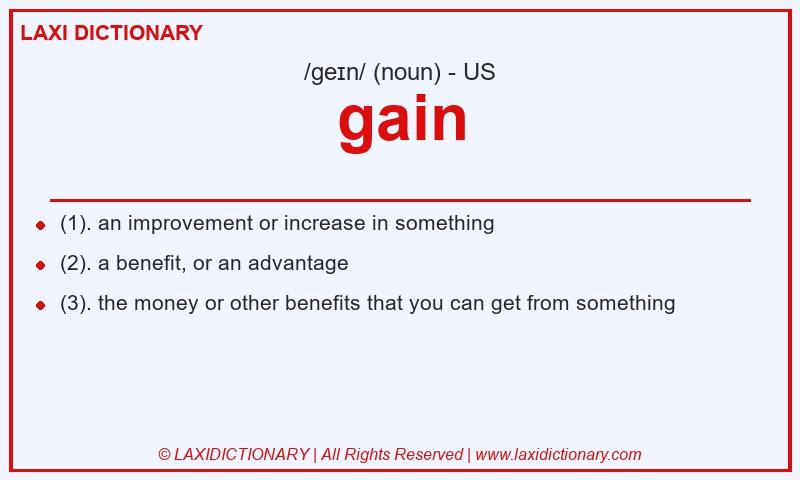 Definition gain in American English