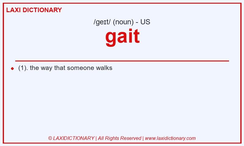 Definition gait in American English