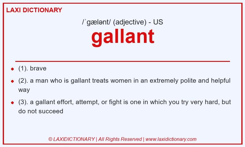 Definition gallant in American English