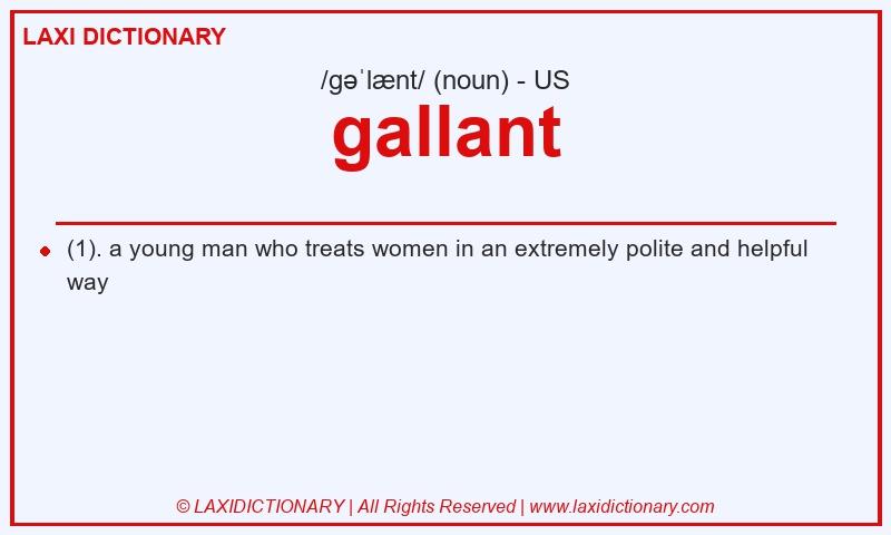 Definition gallant in American English