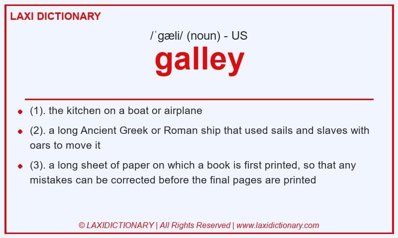 Definition galley in American English