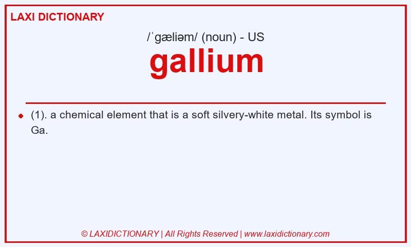 Definition gallium in American English