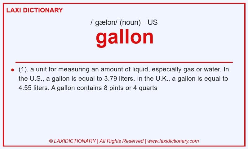 Definition gallon in American English