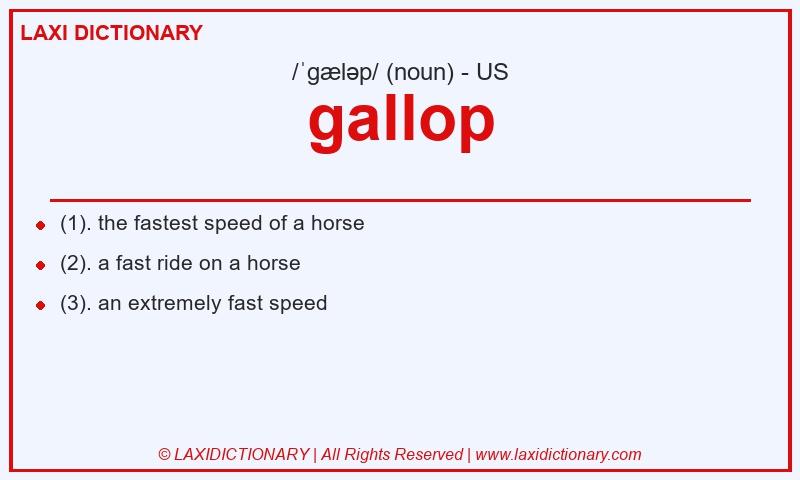 Definition gallop in American English