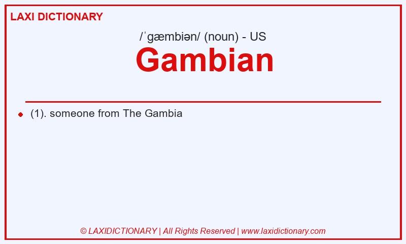 Definition Gambian in American English
