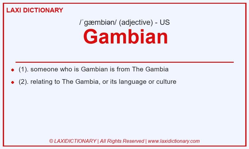 Definition Gambian in American English