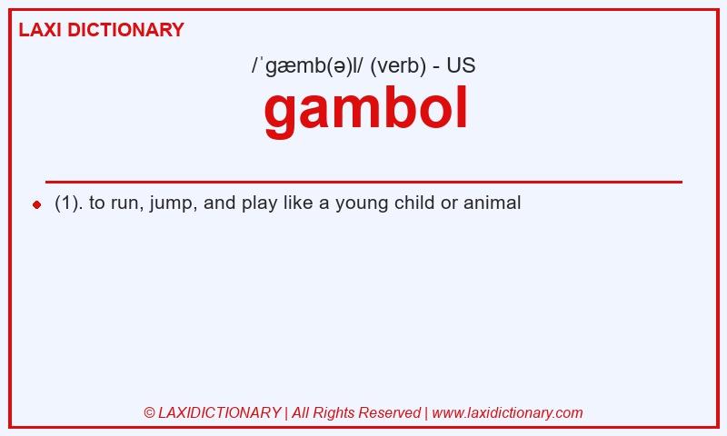 Definition gambol in American English