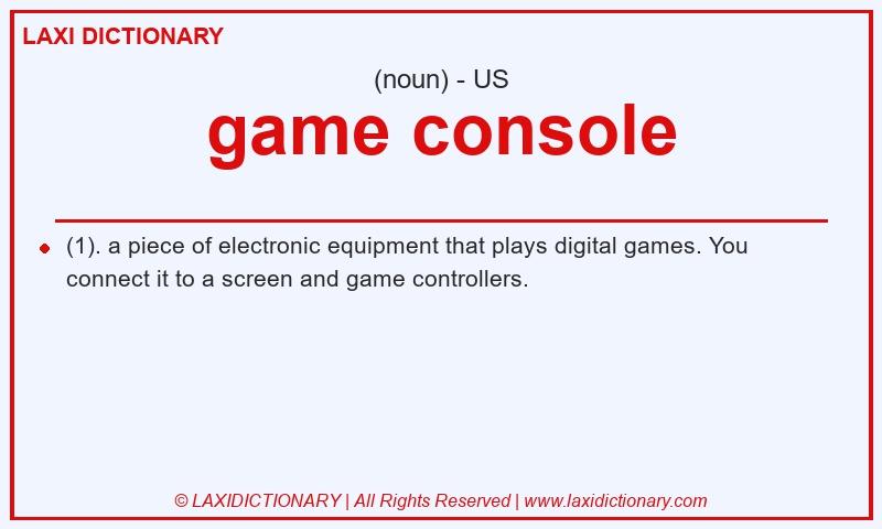 Definition game console in American English