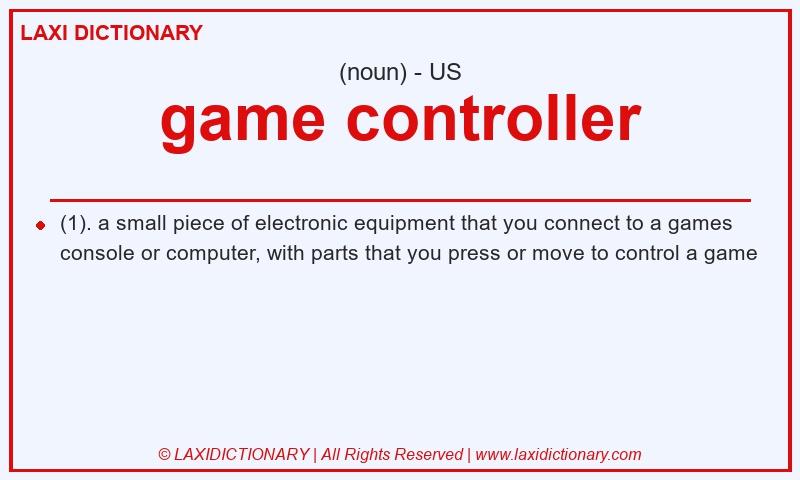 Definition game controller in American English