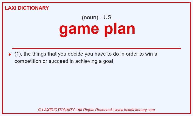 Definition game plan in American English