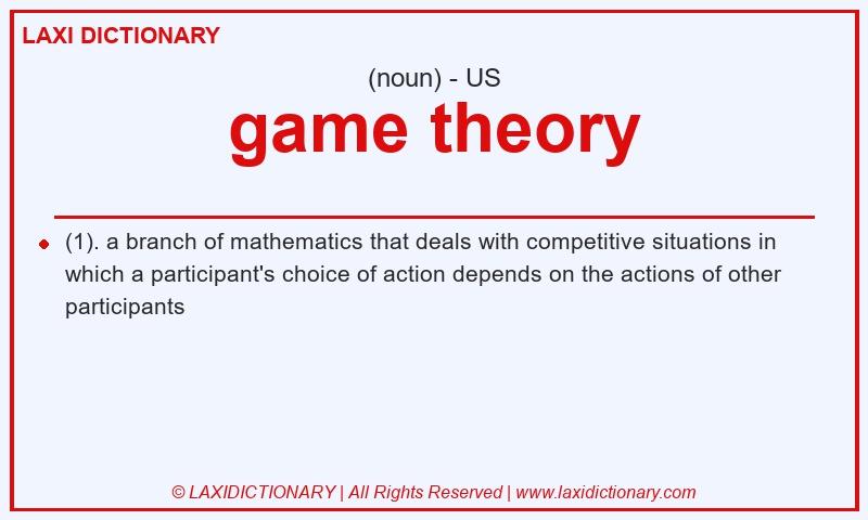 Definition game theory in American English