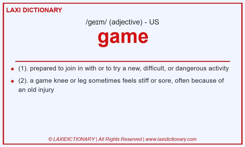 Definition game in American English